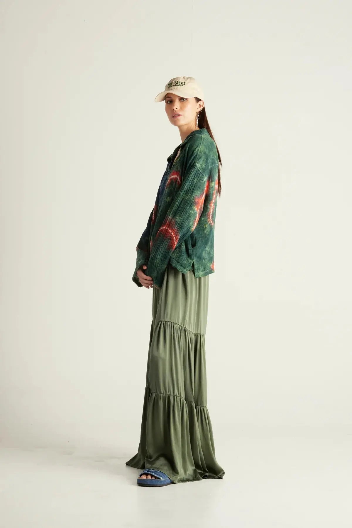Florence Silk Pants - Green The Tales