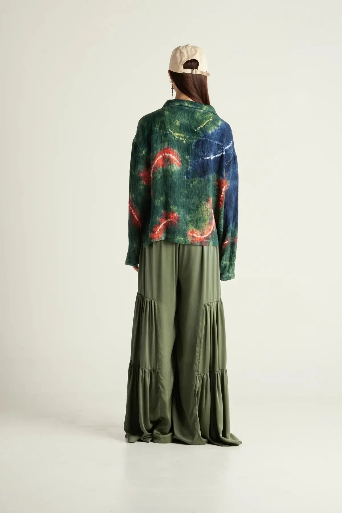 Florence Silk Pants - Green The Tales