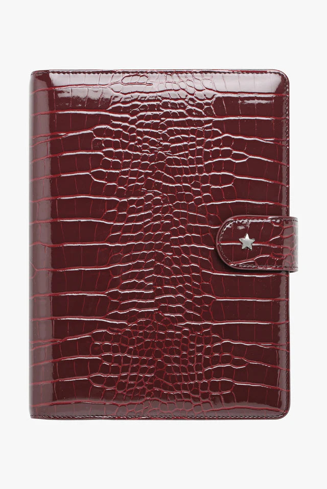 Mara A5 Planner Cover - Burgundy Croc Georgia Mae