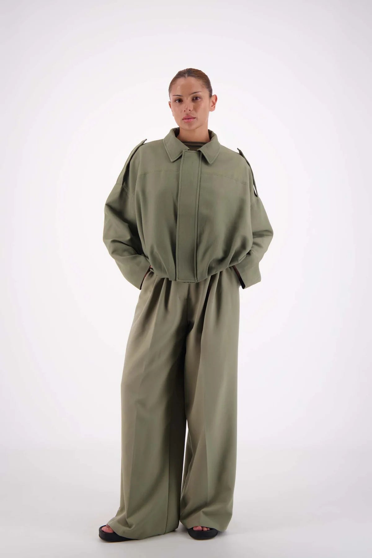 Gigi Bomber Jacket - Sage Jasmine Alexa