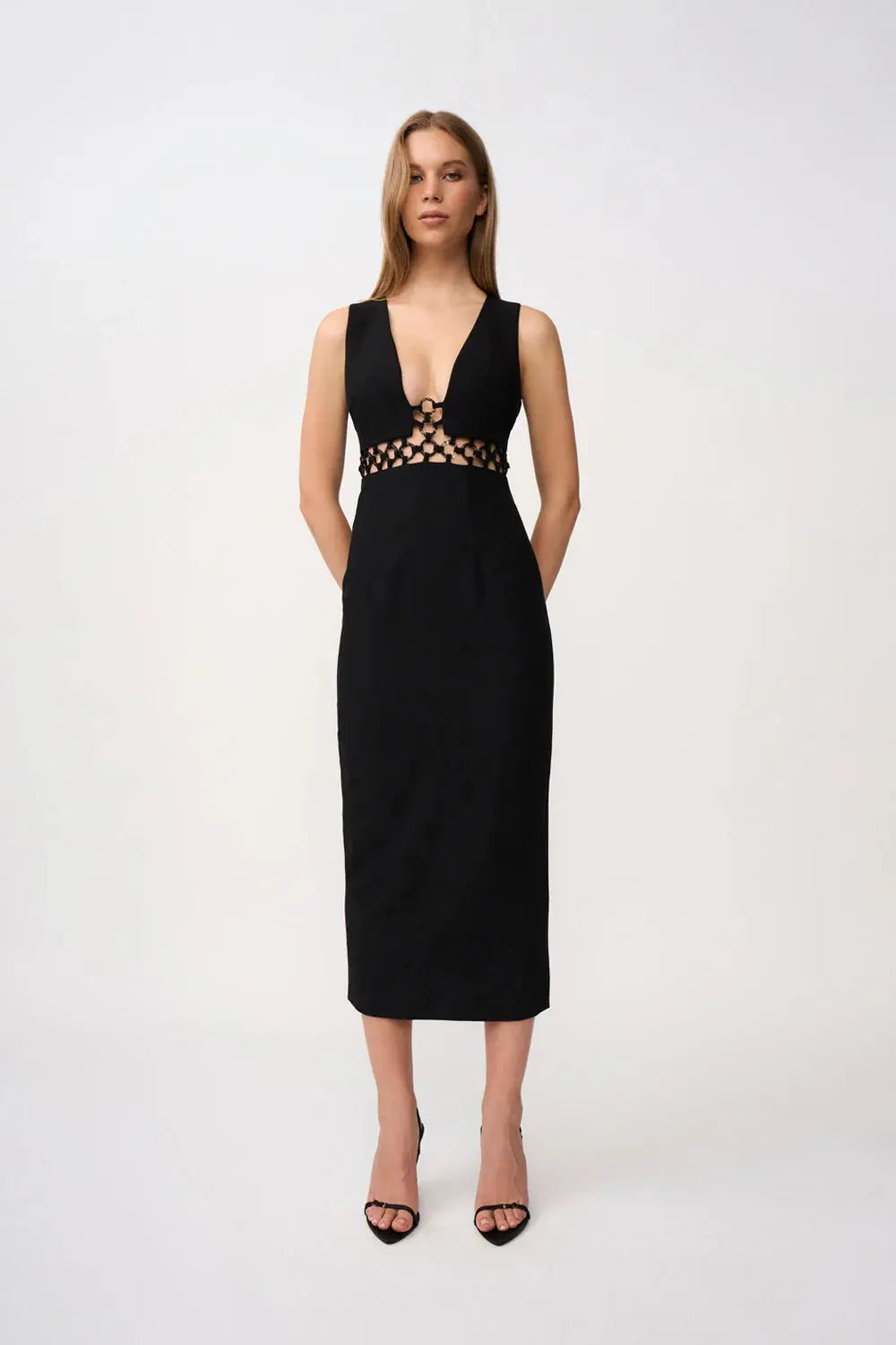 Grazia Ring Trim Ankle Dress - Black By Johnny