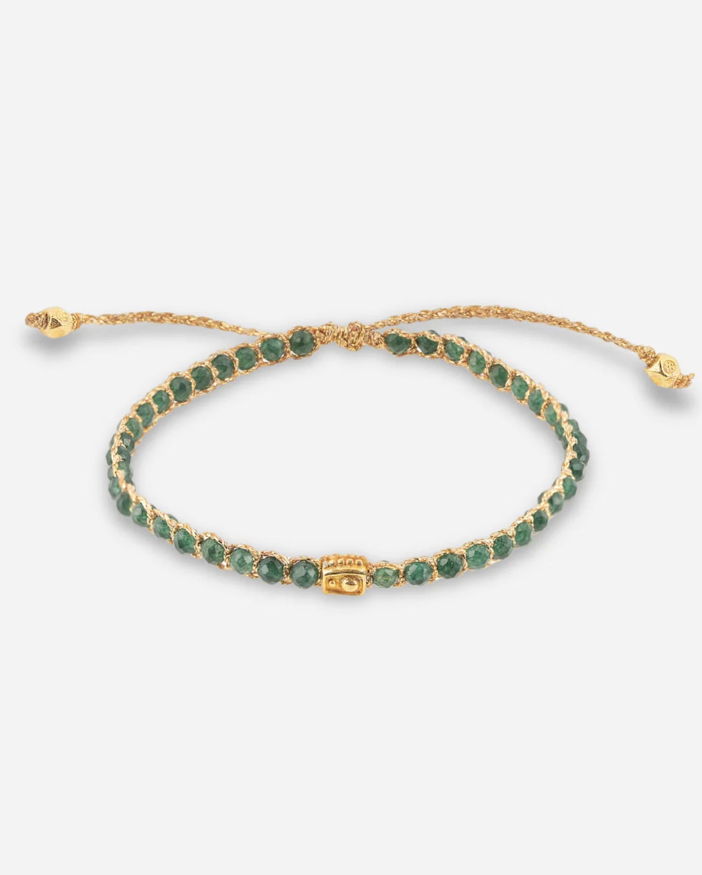 Green Emerald Crystal Gemstone Bracelet - May Birthstone Nusands