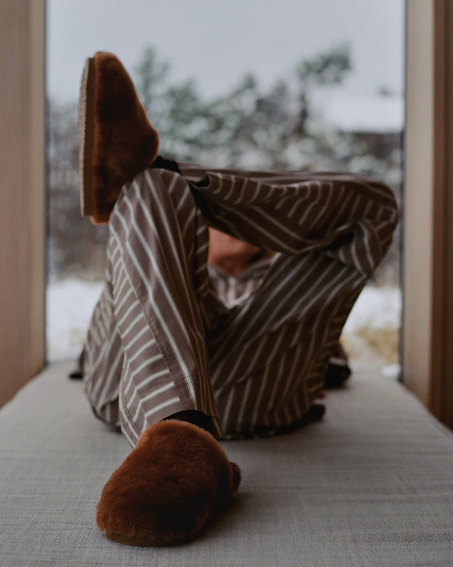 Sheepskin Slippers - Hazelnut Hommey