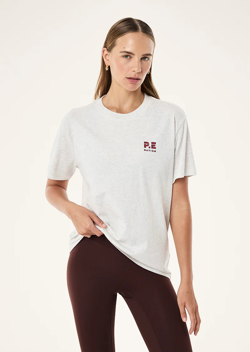 Heads Up 2.0 Tee - Snow Marle P.E Nation