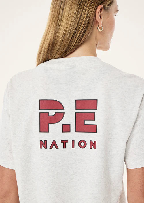 Heads Up 2.0 Tee - Snow Marle P.E Nation