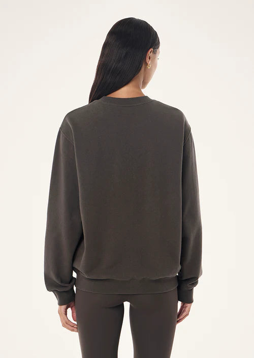 Heads Up Boucle Sweat - Dark Olive P.E Nation
