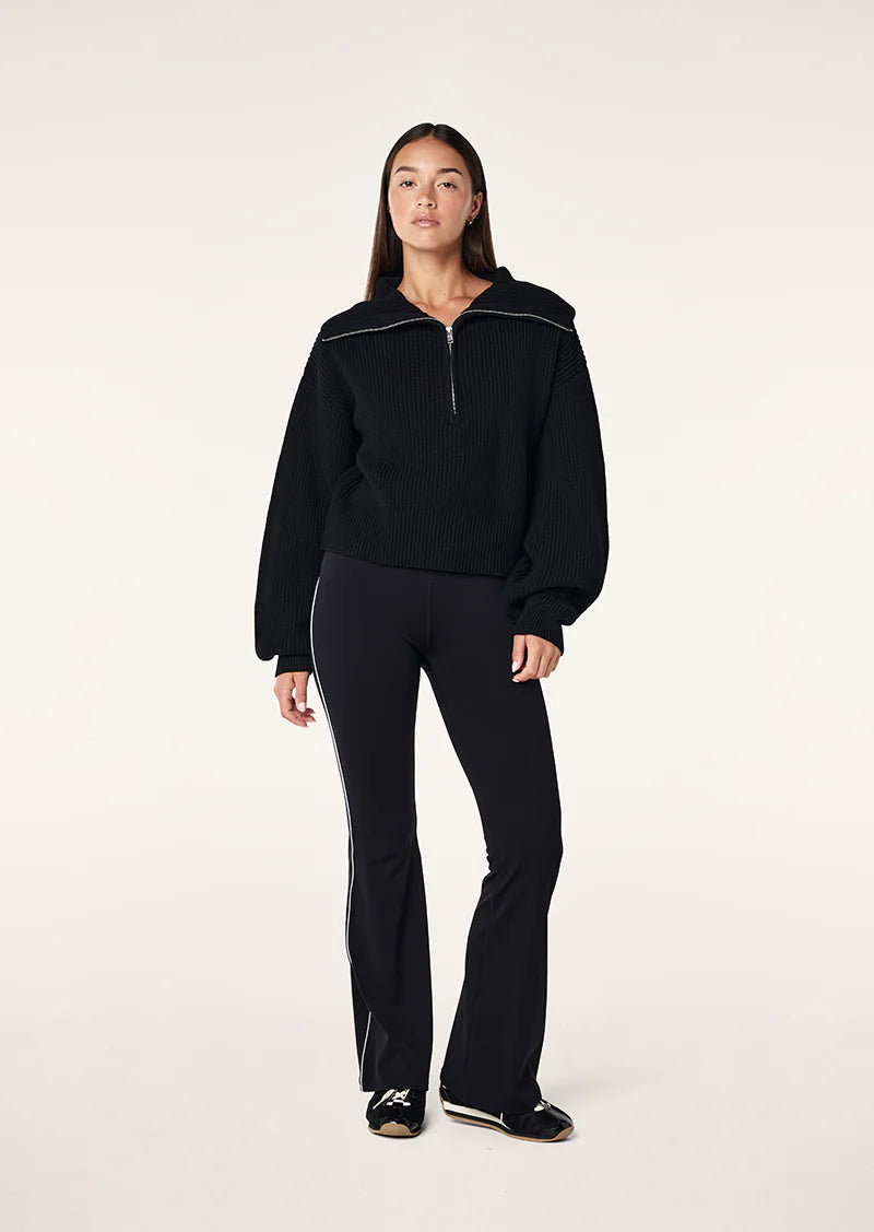 High Season Zip Neck - Black P.E Nation