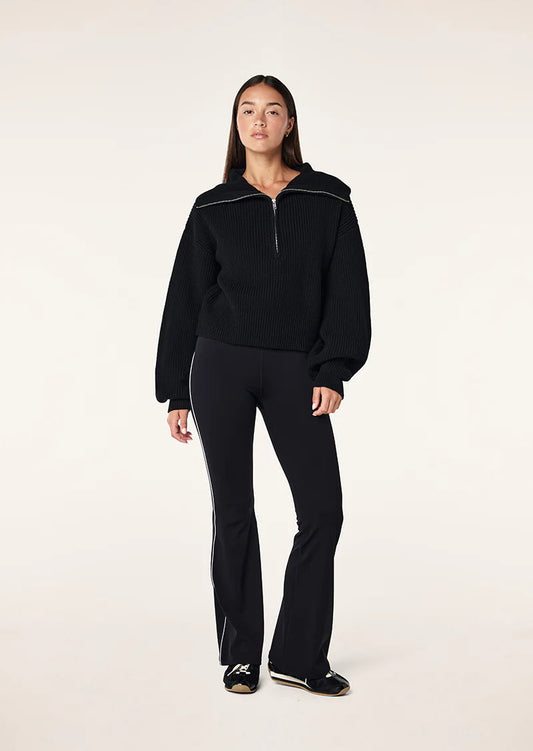 High Season Zip Neck - Black P.E Nation