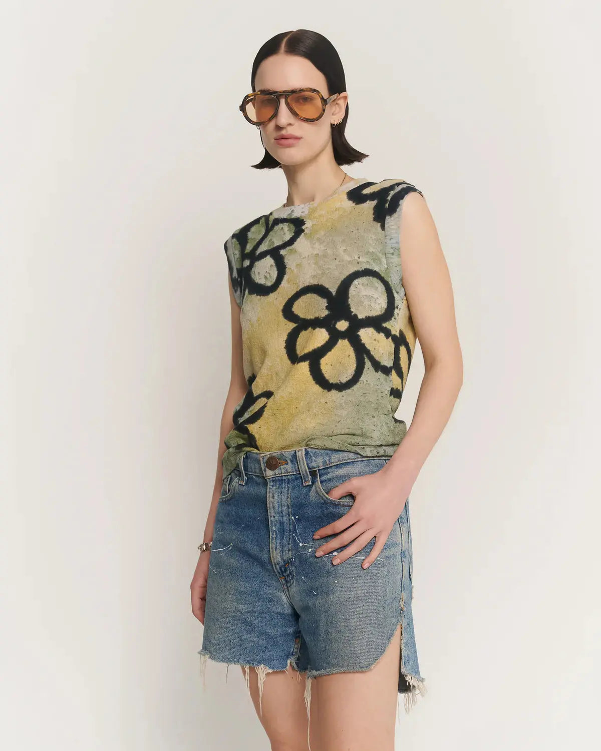 Hand Dyed Hemp Flower Tank The Tales
