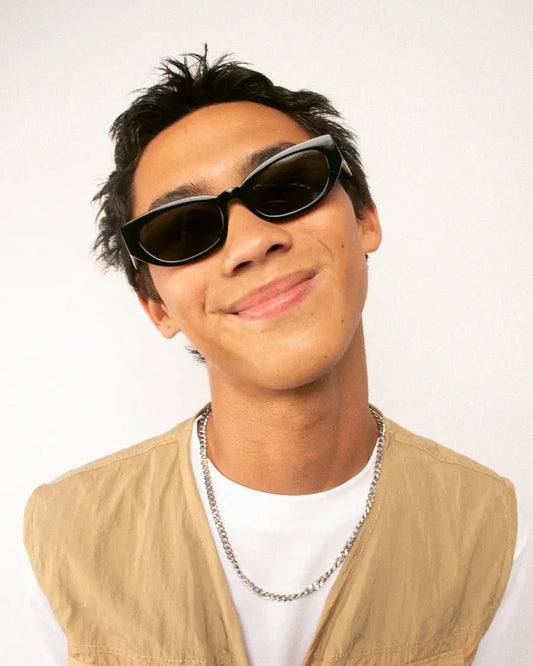 Hannya Sunglasses - Gloss Black Oscar and Frank