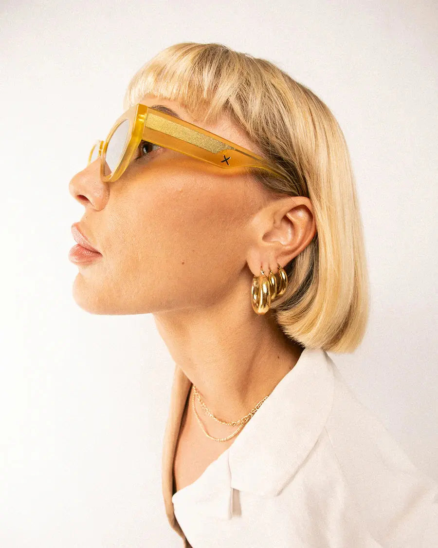 Hannya Sunglasses - Lemon/Lemon Mirror Oscar and Frank