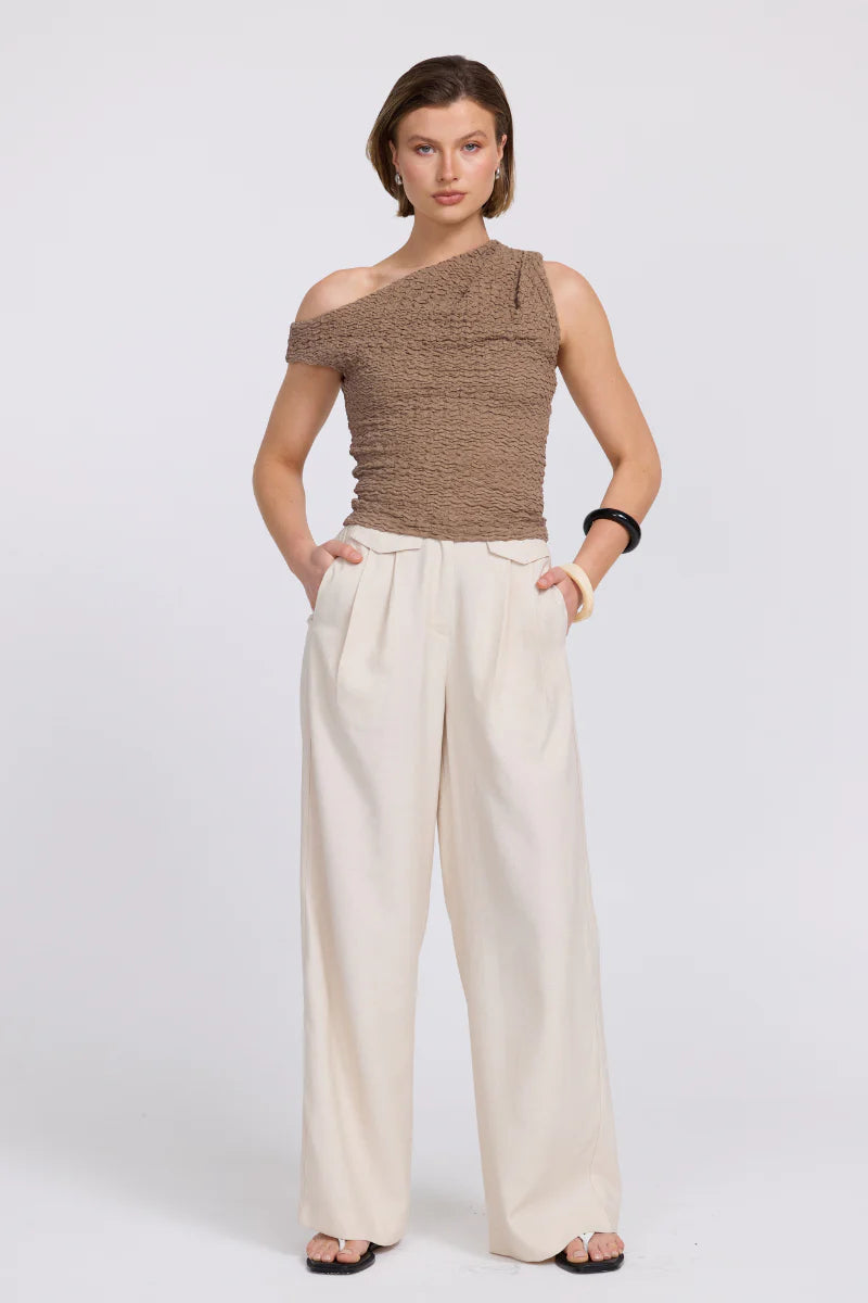 Haven Top - Cream Taupe Sovere at Cloth In Brick