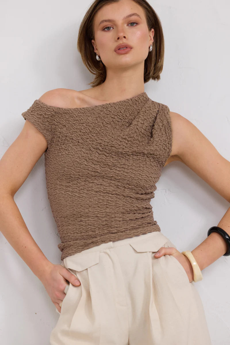 Haven Top - Cream Taupe Sovere at Cloth In Brick 02
