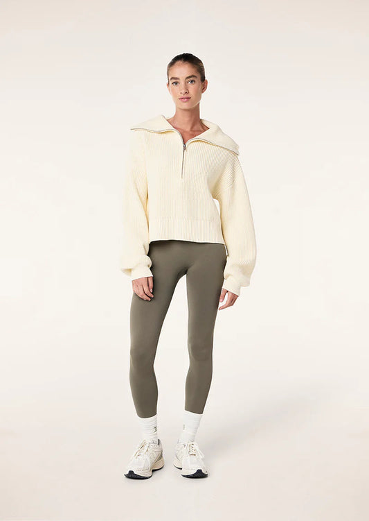 High Season Zip Neck - Whisper White P.E Nation
