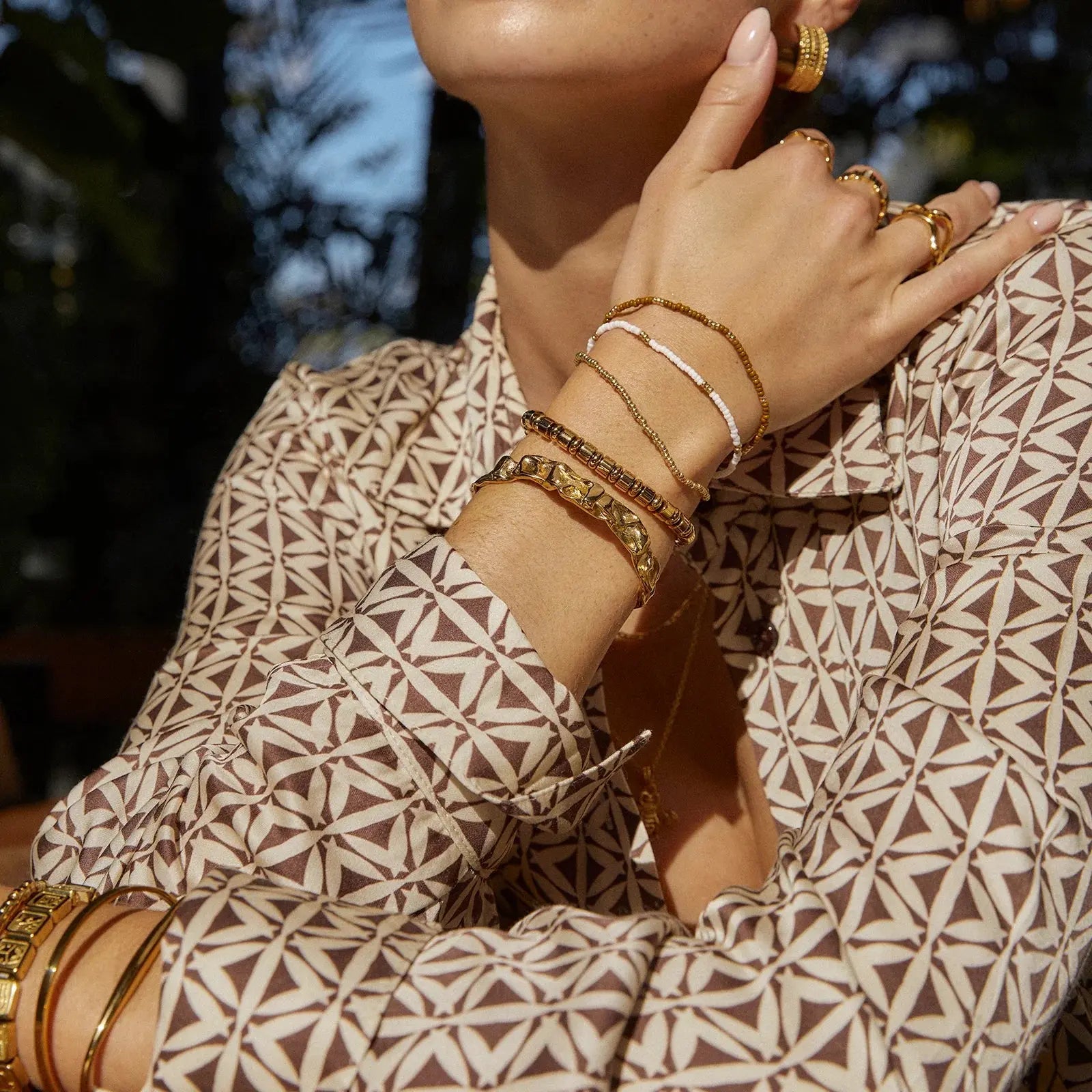 Hunter Gold Cuff Bracelet Arms of Eve