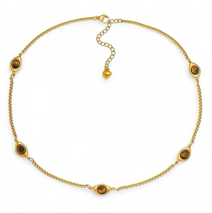 Solena Tiger Eye Necklace Zaya Collective