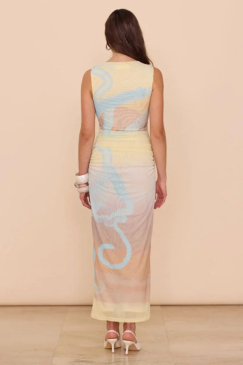 Impression Midi Dress- Soft Yellow Sovere