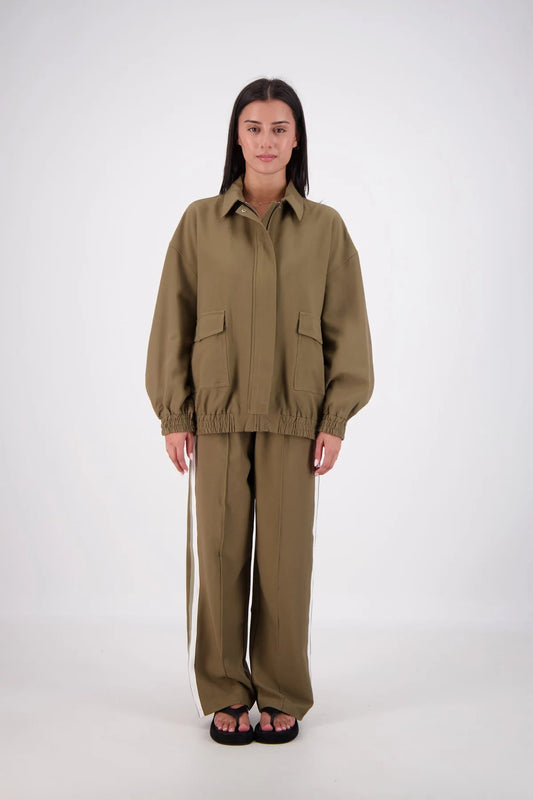 Ischia Bomber Jacket - Olive Jasmine Alexa