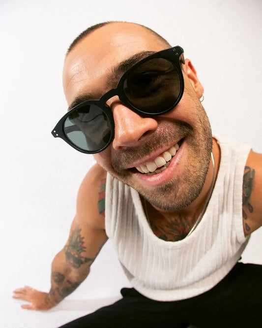 Justice Sunglasses - Matte Black Oscar and Frank