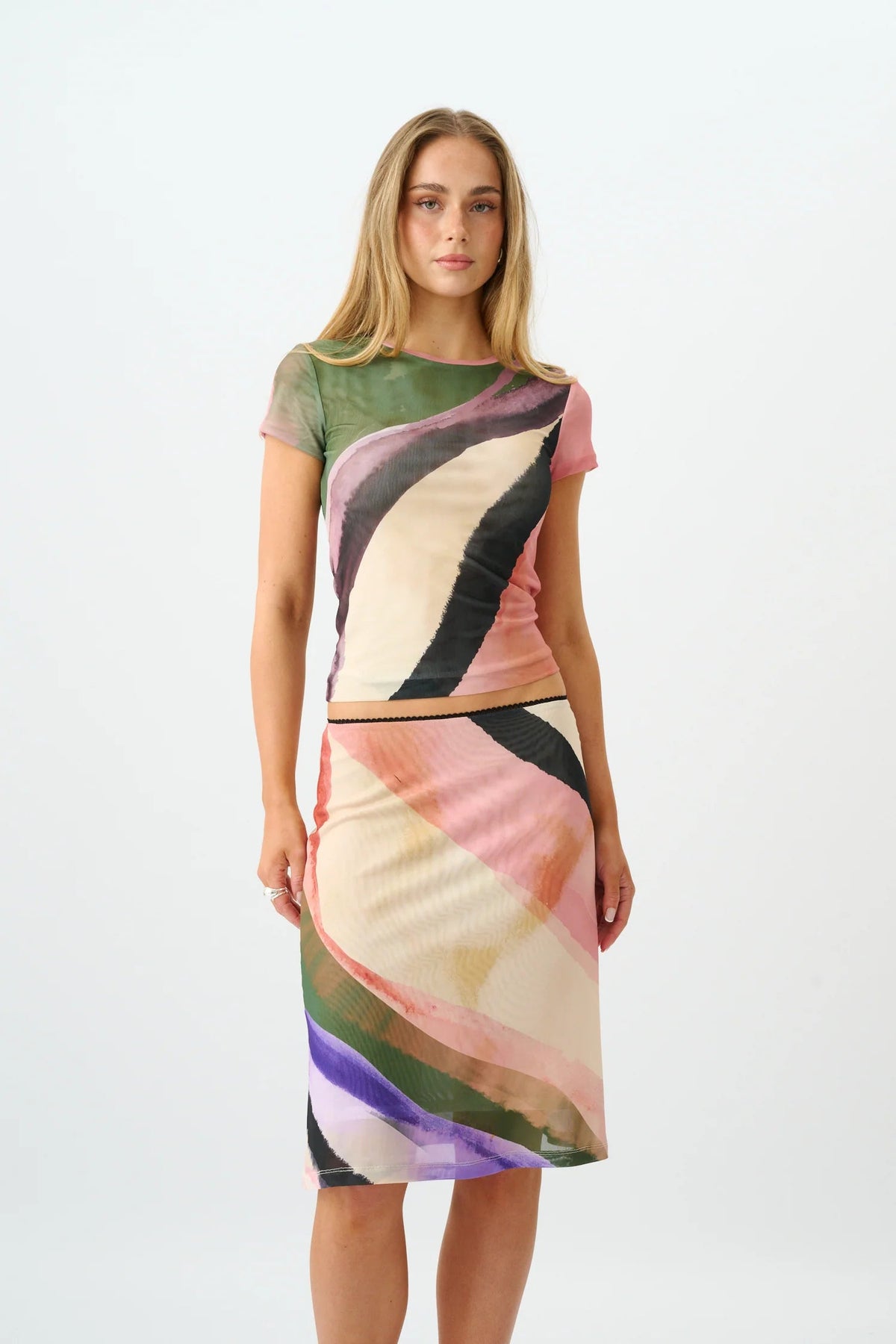 Midi Skirt - Wave With Harper Lu