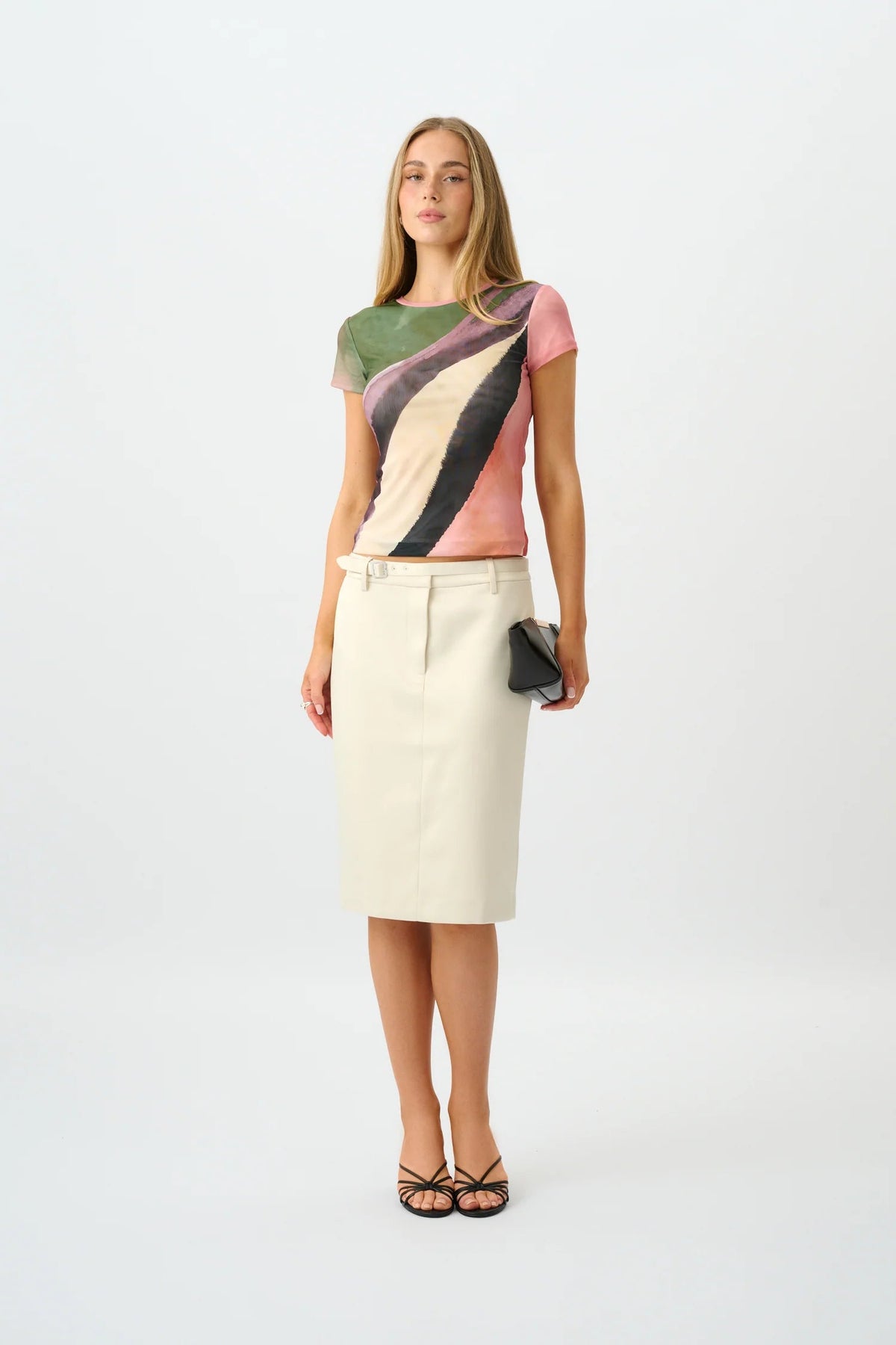 Fitted Tee - Mesh Wave With Harper Lu