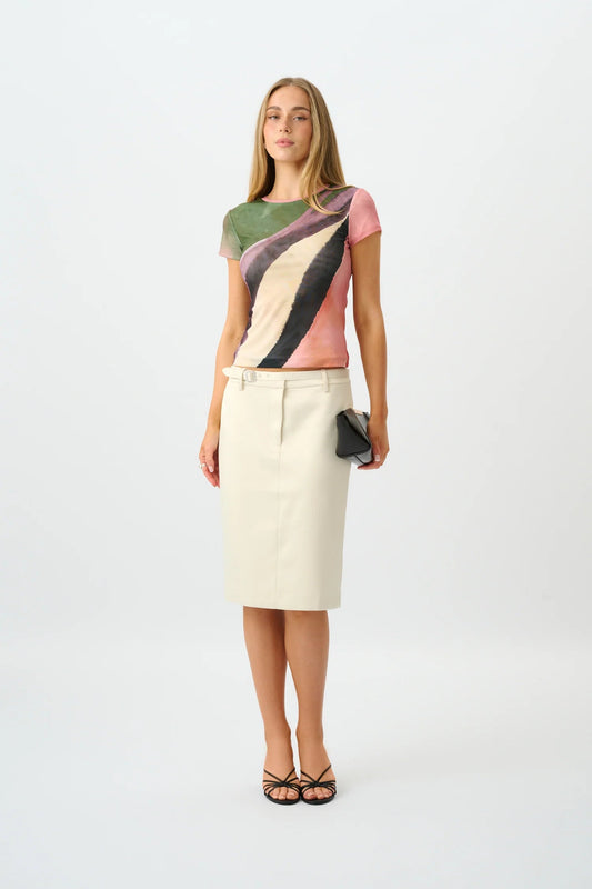 Fitted Tee - Mesh Wave With Harper Lu