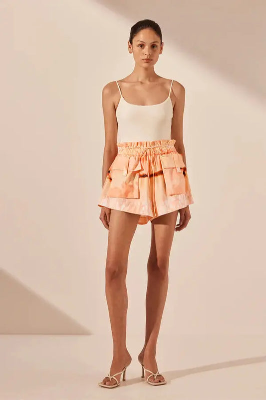 Larissa Utility Short - Peach/Multi Shona Joy