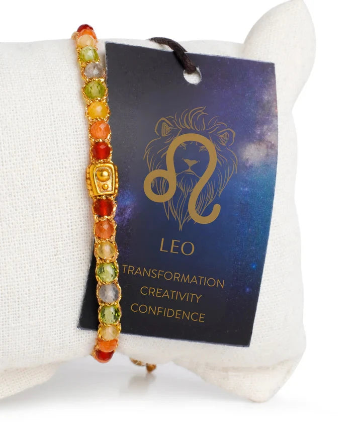 Leo Crystal Zodiac Gemstone Bracelet Nusands