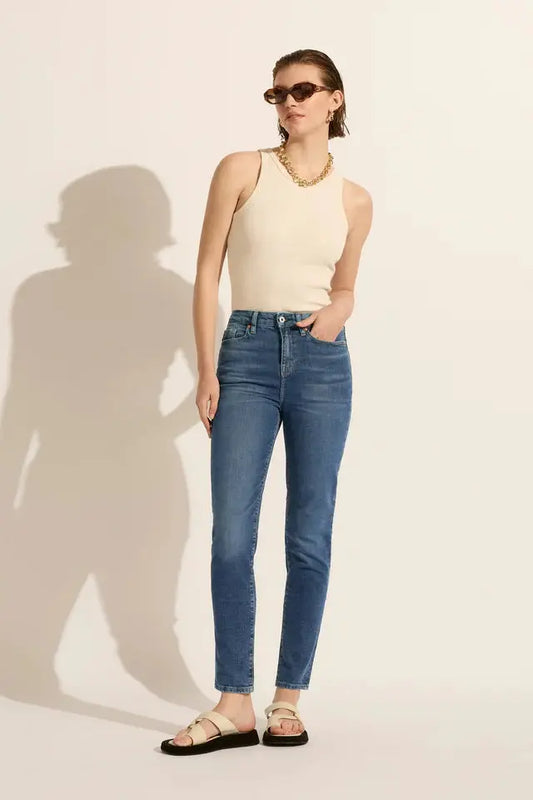 Lucy High Rise Relaxed Skinny New Blue Outland Denim