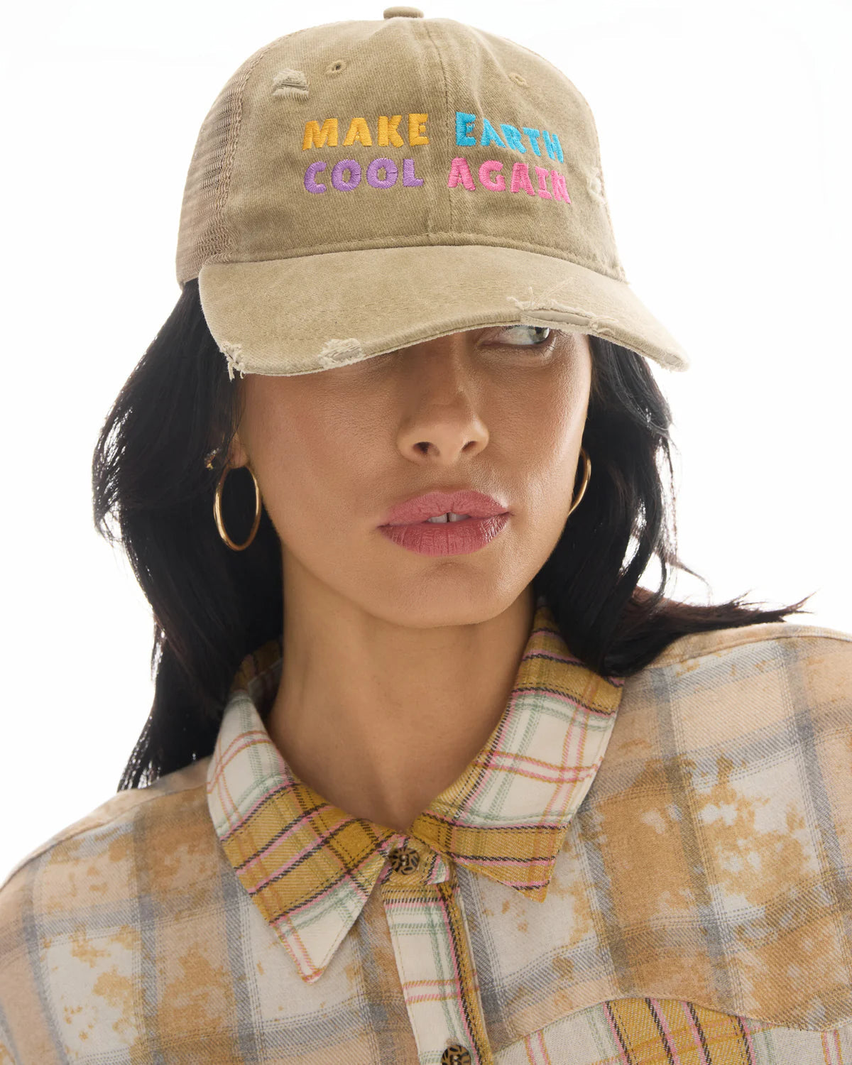 Make Earth Cool Again Destroyed Trucker Cap The Tales