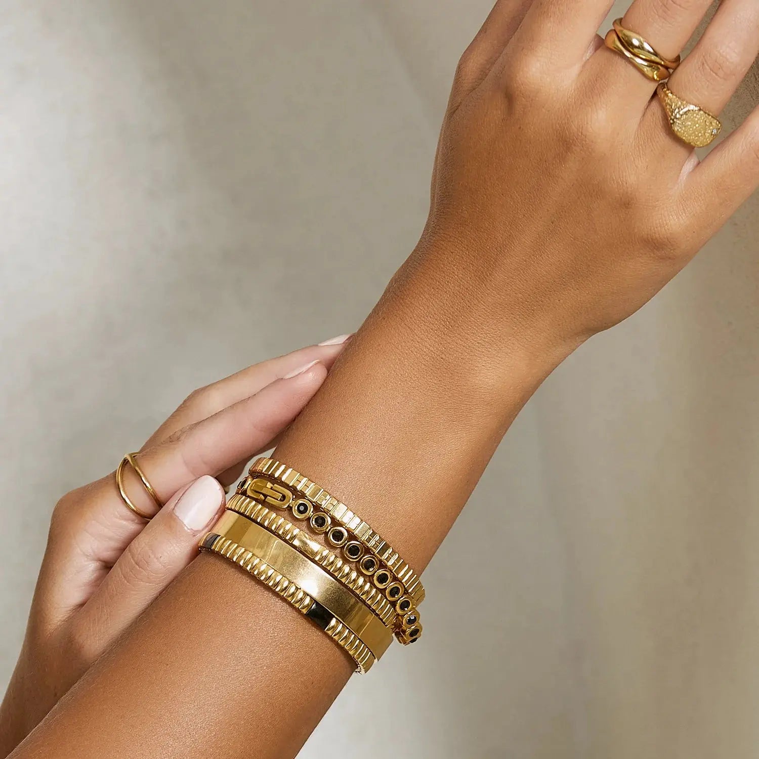 Maeve Gold Bracelet Black Arms of Eve