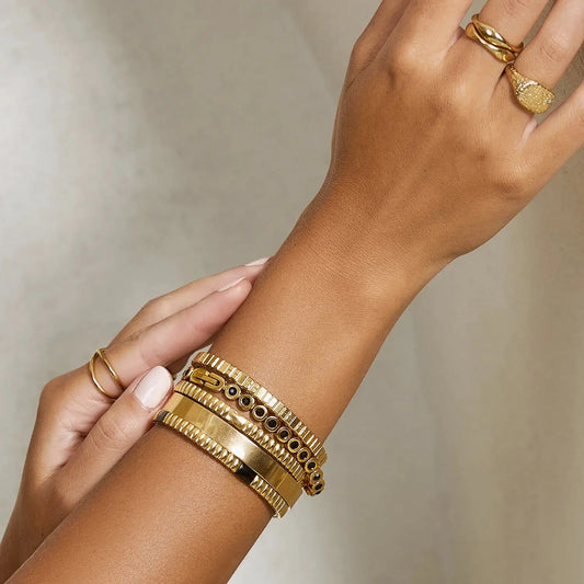 Maeve Gold Bracelet Black Arms of Eve