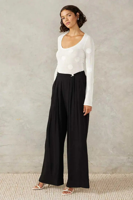 Marseille High Waisted Pant Black Mon Renn