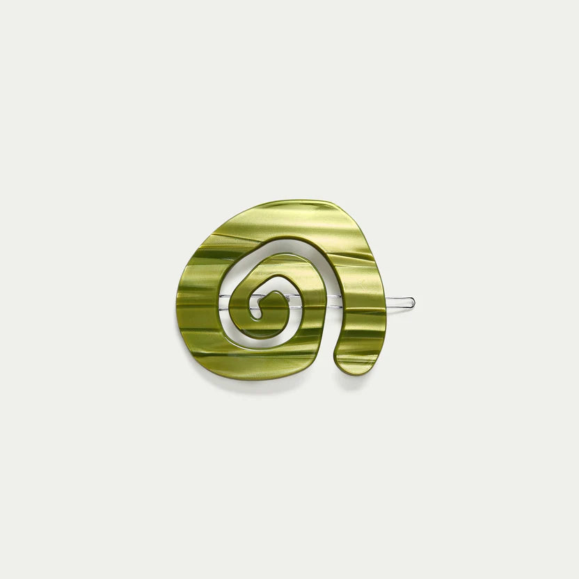 Swirl Tige Boucle Hair Clip - Matcha Kitty Paloma