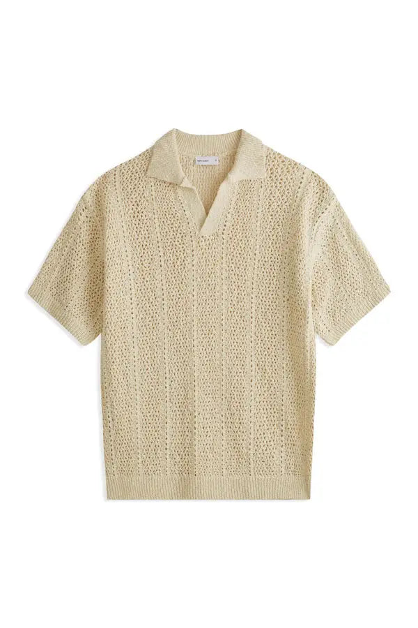 Maya Knit Polo - Cream Kore Studios