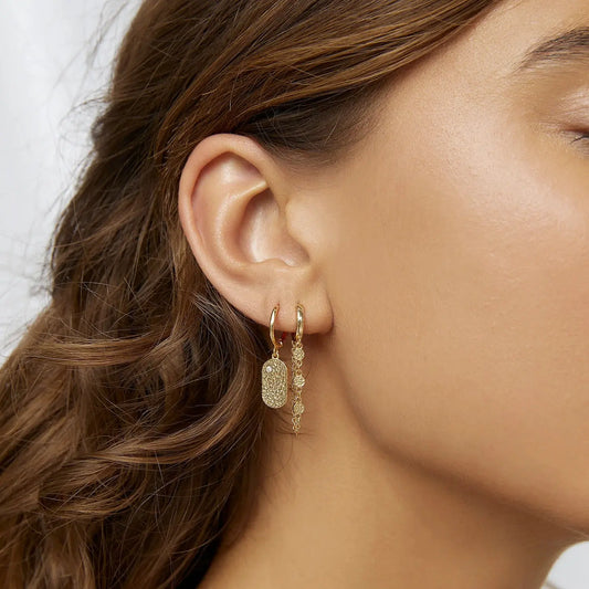 Mendoza Gold Huggie Earrings Arms of Eve