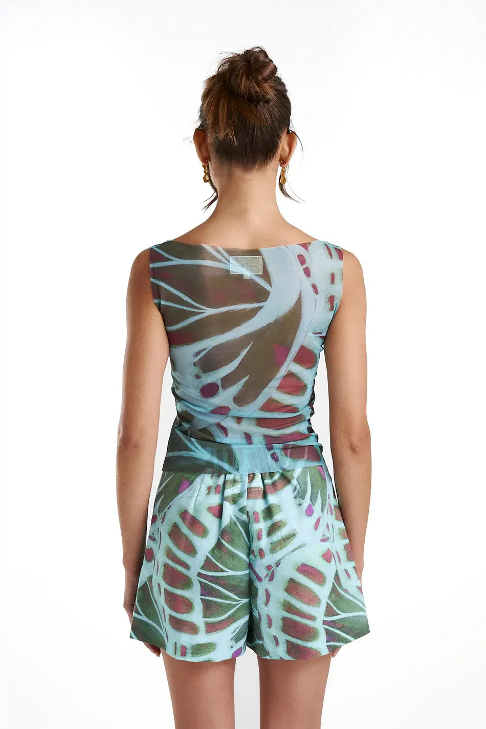Mesh Tank - Viceroy Summi Summi back view at cloth in brick 