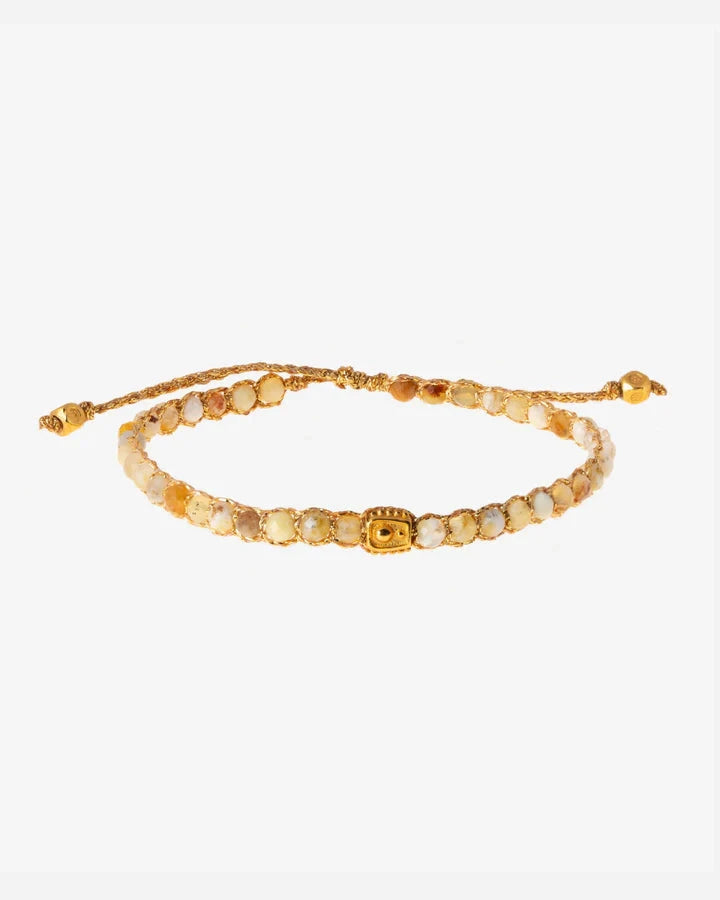 Mexican Opal Crystal Gemstone Bracelet - Gold Nusands