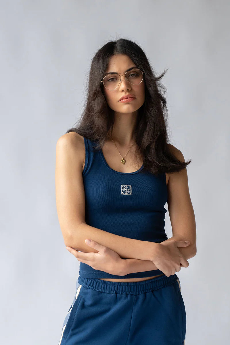 Mio Tank - Midnight Blue Araminta James at Cloth in Brick 02