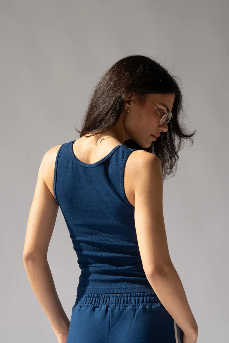 Mio Tank - Midnight Blue Araminta James at Cloth in Brick 04