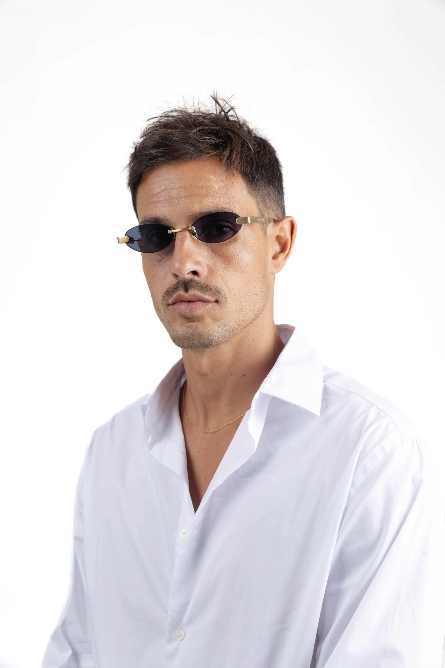 The Fu - Brushed Gold/Blue Lens Oscar and Frank