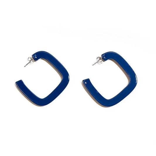 Navy Handcrafted Earrings Kitty Paloma