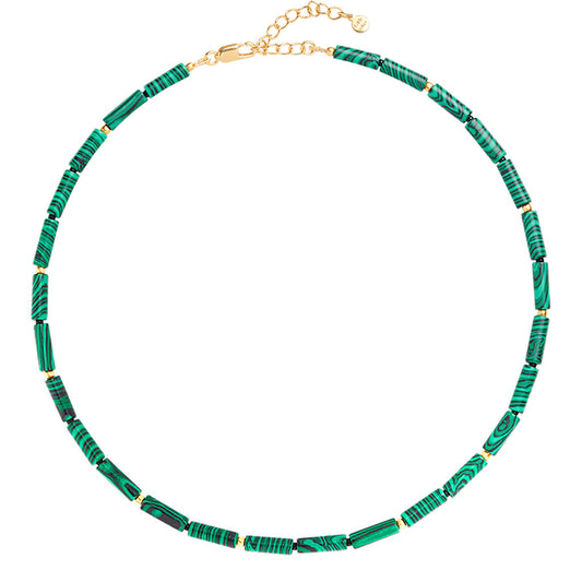 Bayside Malachite Tube Necklace Carly Paiker