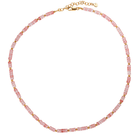 Alaia Necklace - Pink Quartz Carly Paiker