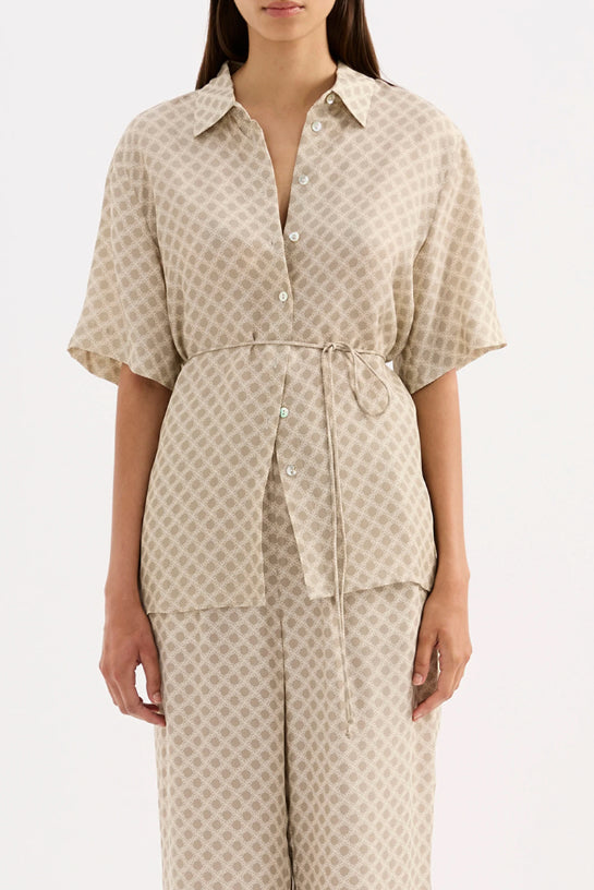 Cosmos Cupro Shirt Nude Lucy