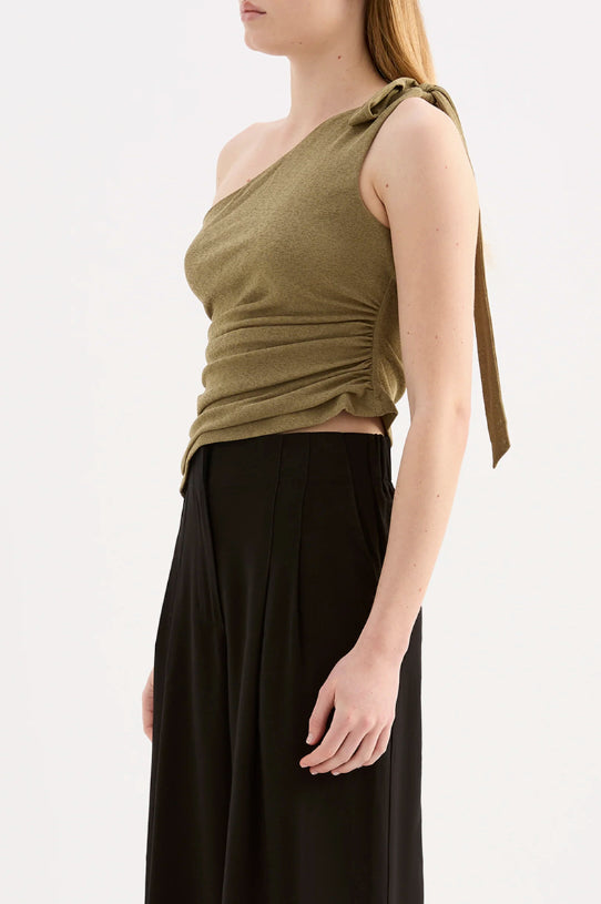 Fiora Mesh Top - Deep Olive Nude Lucy