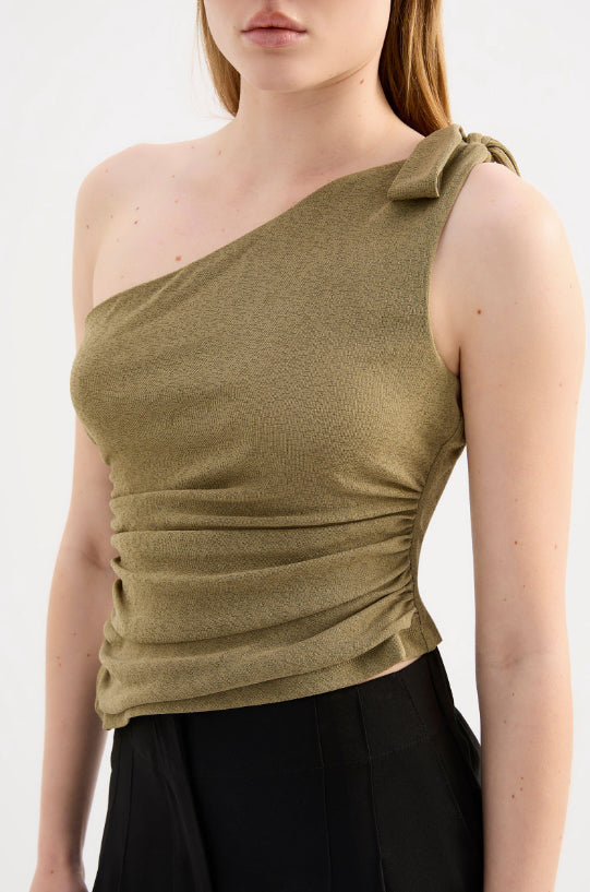 Fiora Mesh Top - Deep Olive Nude Lucy