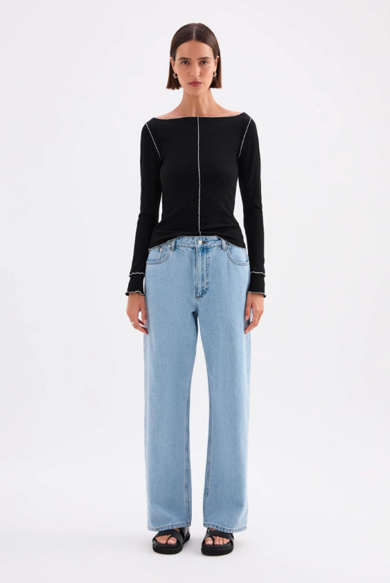 Ria Top - Black Nude Lucy