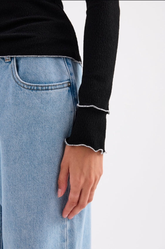 Ria Top - Black Nude Lucy