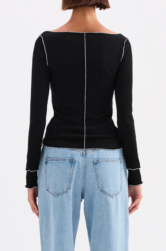 Ria Top - Black Nude Lucy